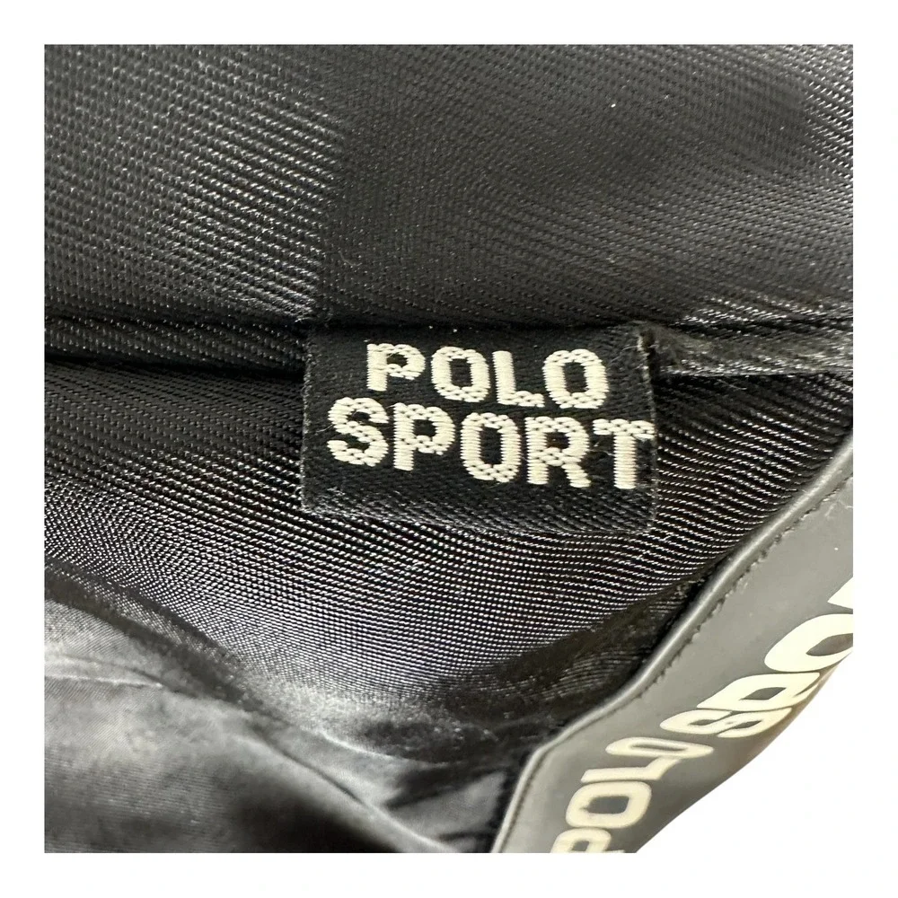 Polo Sport Ralph Lauren Crossbody Bag Black Nylon Canvas Mini Tote 90s Vintage